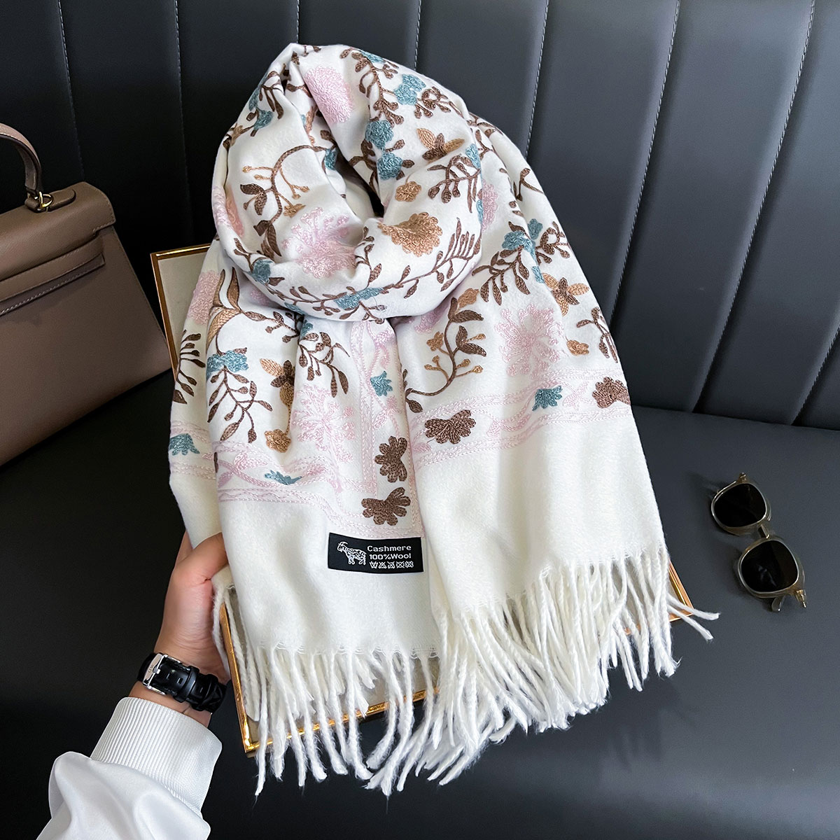 Woven Scarf Blanket - Nowy Zimowy Ciepły Szal Kaszmirowy Damski