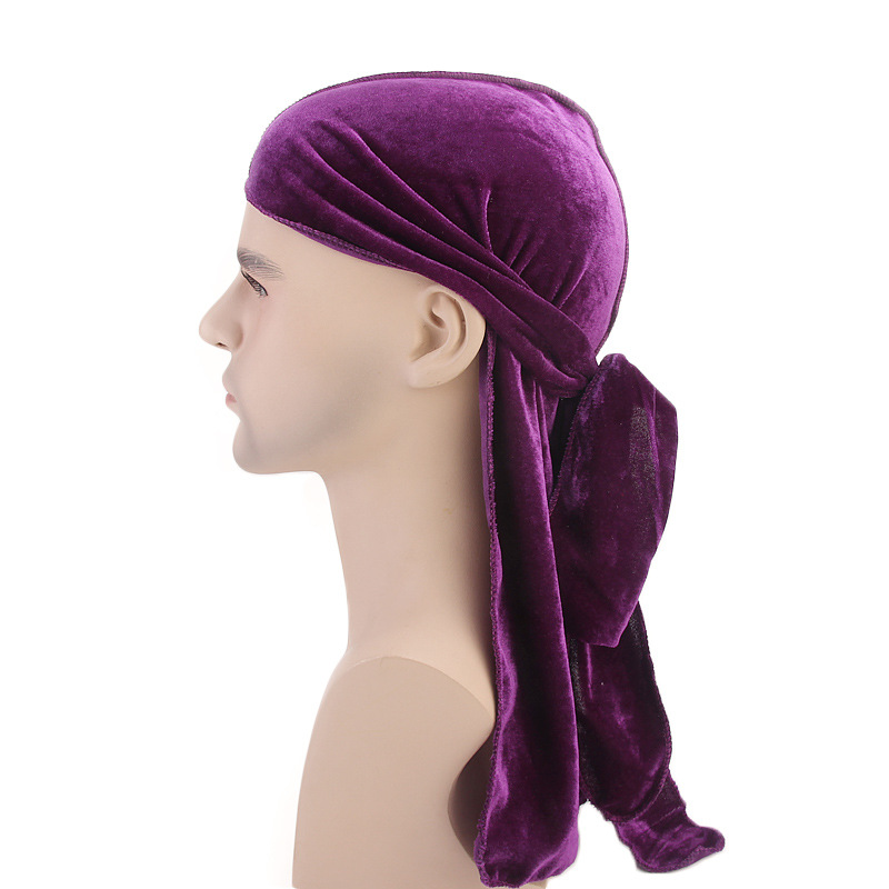 Bandana Doo Rag - Nowa luksusowa męska aksamitna Durags chustka