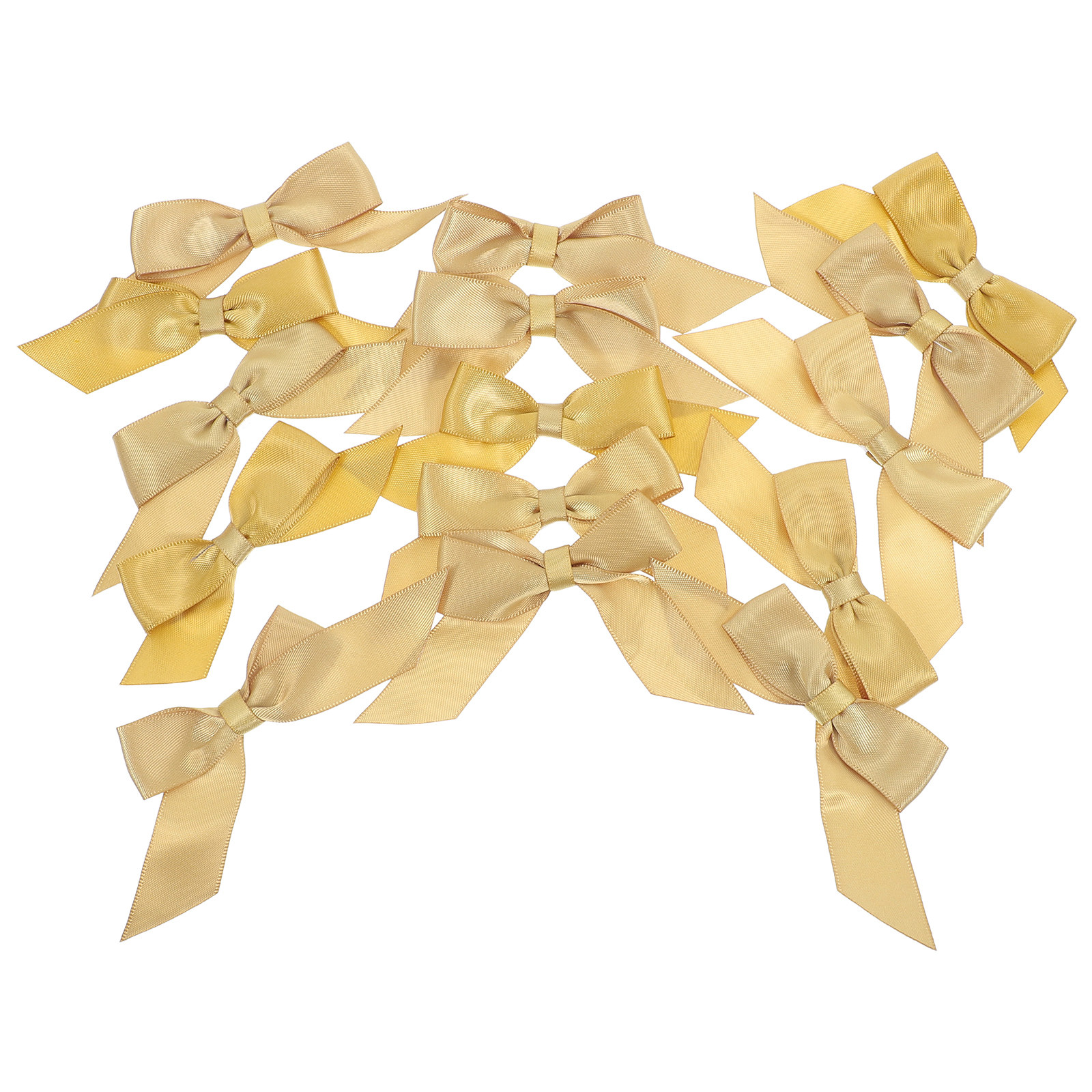 Bow Tie Pre Tied - 30 szt. Dwustronnych, samoprzylepnych, złotych satynowych