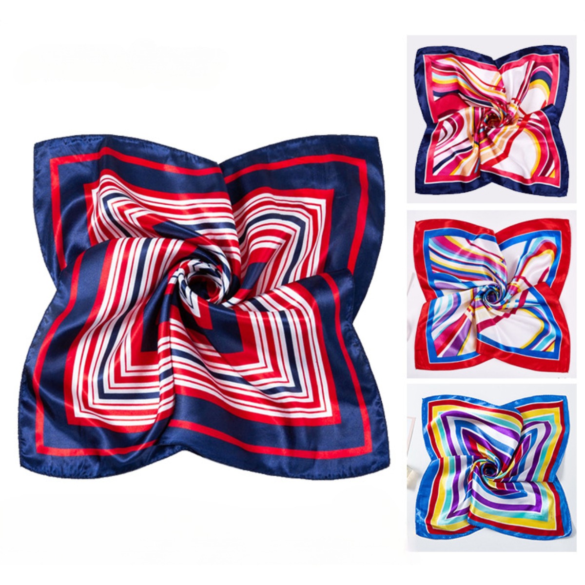 Silk Neck Scarf - 50*50cm kwadratowe jedwabne szaliki szalik moda