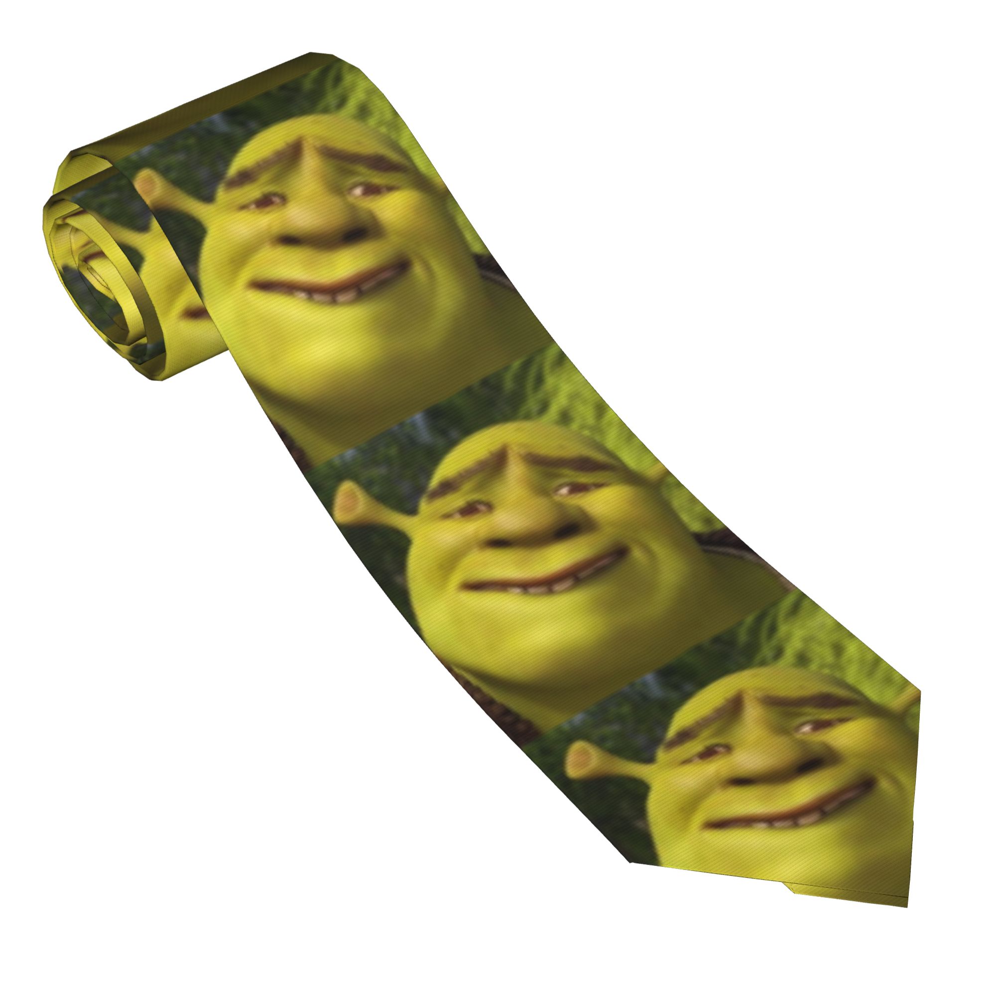 Skinny Tie Men - Krawaty męskie Shrek Memy Anime Poliester