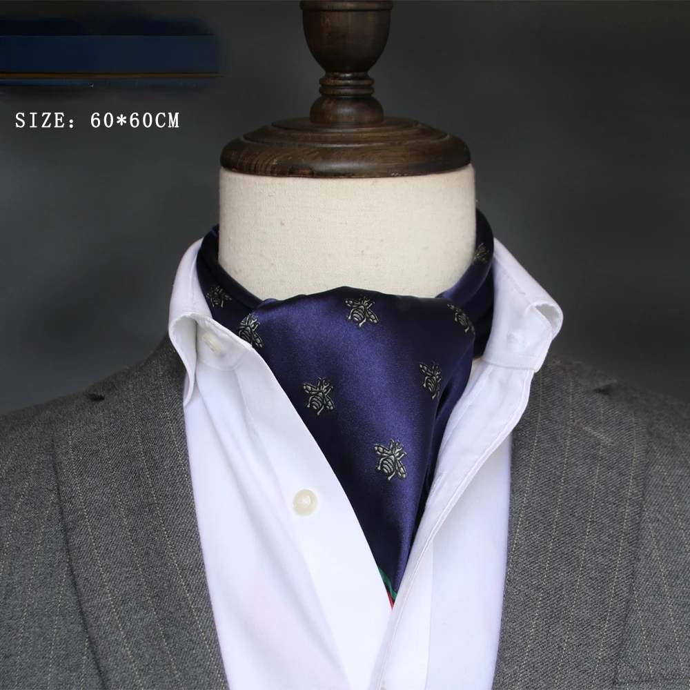 Bandana Cotton - Brytyjski męski jedwabny szalik mały kwadratowy