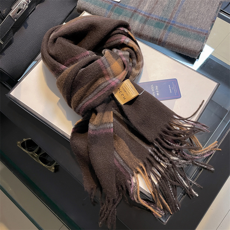 Muffler Men Wool - Wysokiej jakości, czysty, 100% wełniany męski