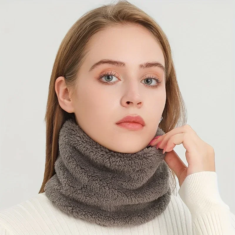 Infinity Scarf Knit - Wiatroodporny pluszowy szalik typu infinity, jednolity