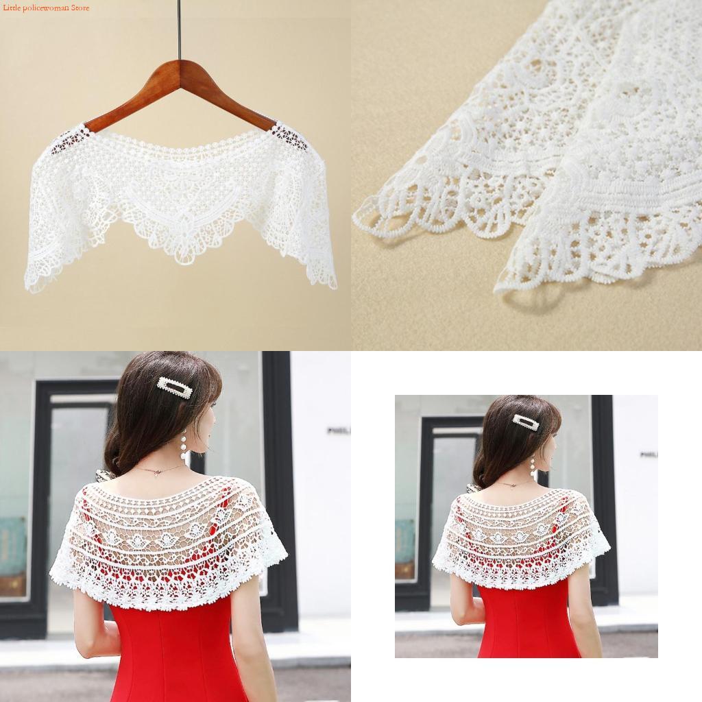 Stole Wedding Shawl - F92D kobiety haft kwiatowy koronkowy szal
