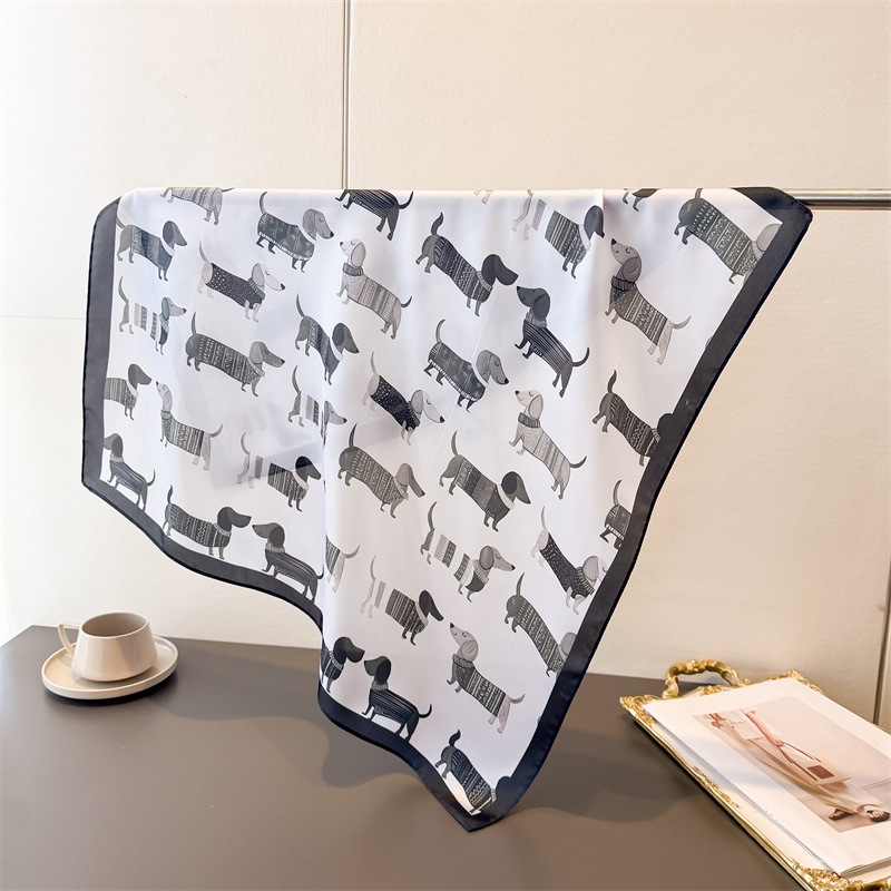 Bandana Cotton - Damska bawełniana kwadratowa apaszka z nadrukiem