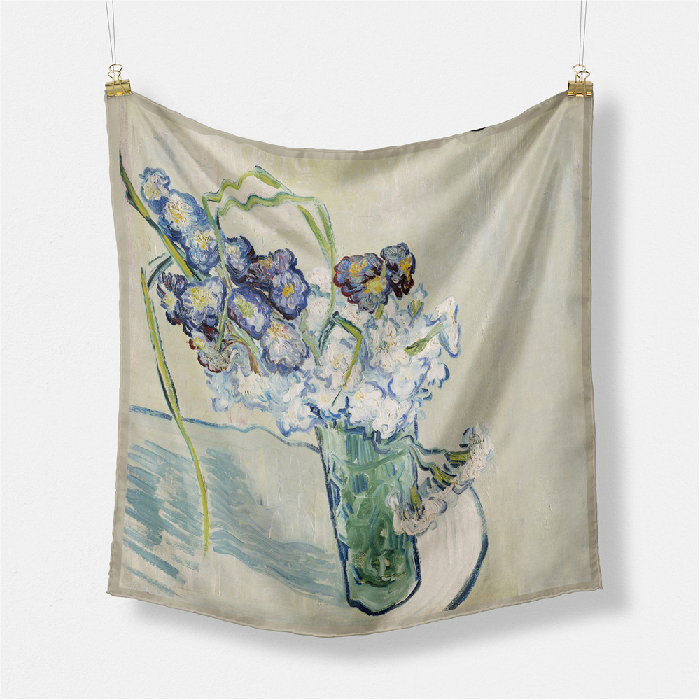 Scarf Silk Square - Obraz olejny jedwabny szalik moda wzór