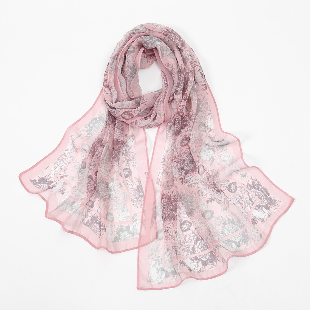 Face Scarf Mask - Nowy Elegancki Design Szyfonowa Apaszka Wzór