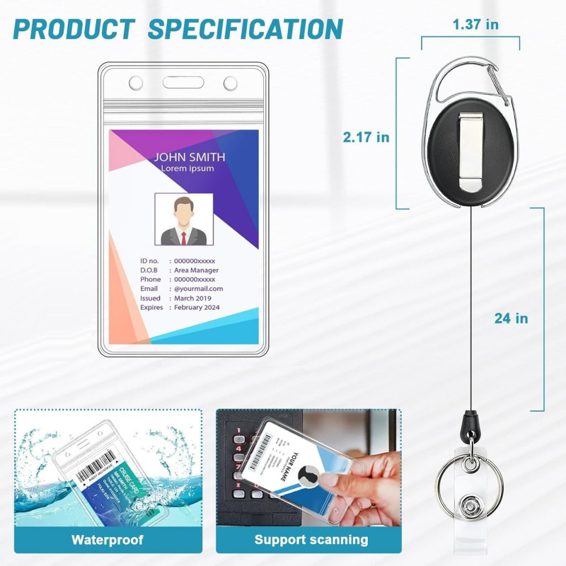 2 sztuki etui na identyfikator – Lanyard Badge Holder recenzja i cena