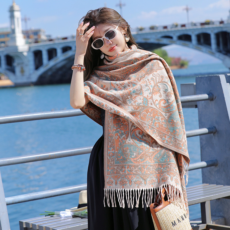 Damska dwustronna szal-pashmin – Pashmina Wrap Large recenzja i cena