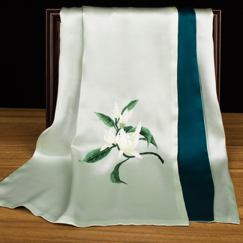 Czysta jedwabna apaszka z haft – Silk Neck Scarf recenzja i cena