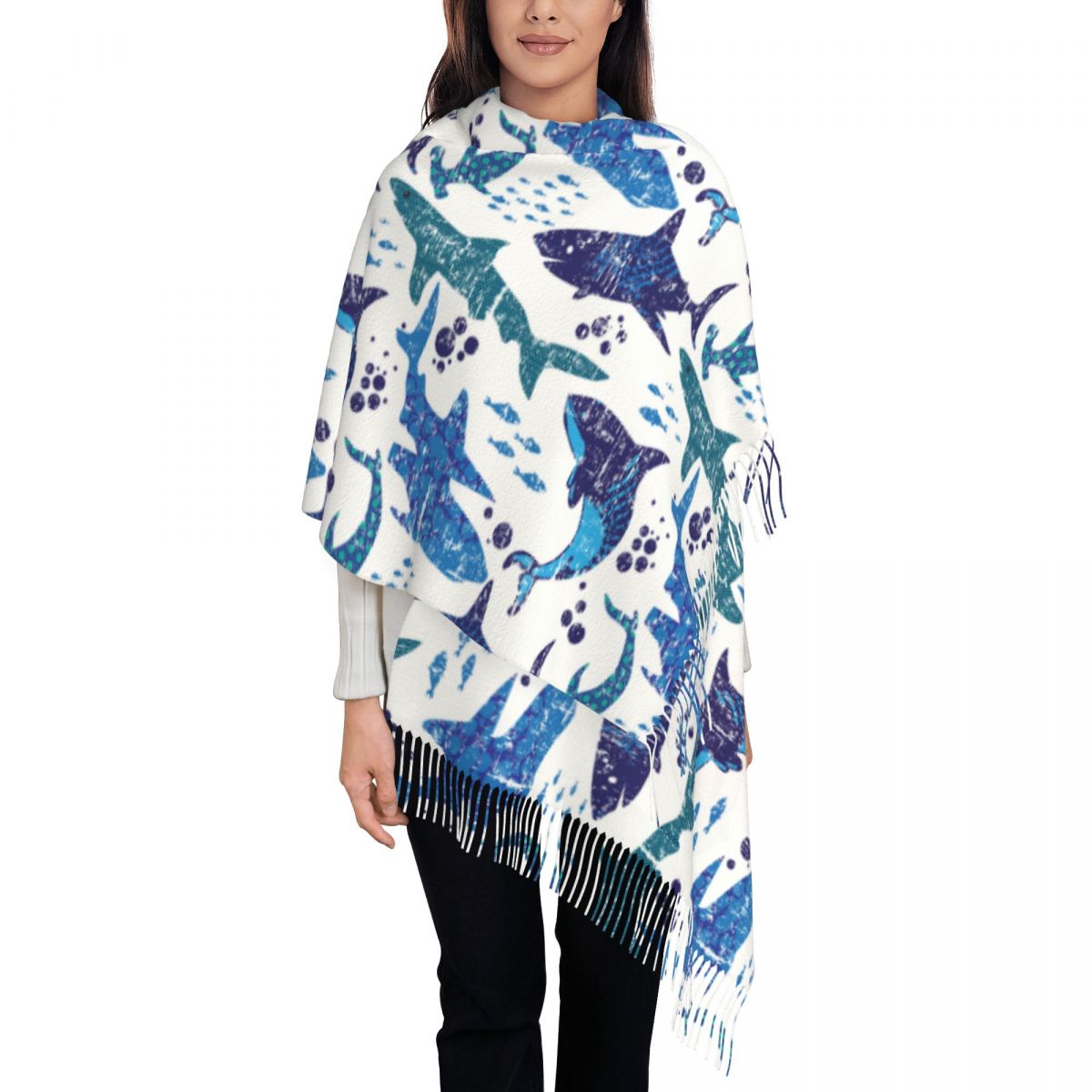 Szalik Rekin Podwodny Świat Oc – Pashmina Wrap Large recenzja i cena