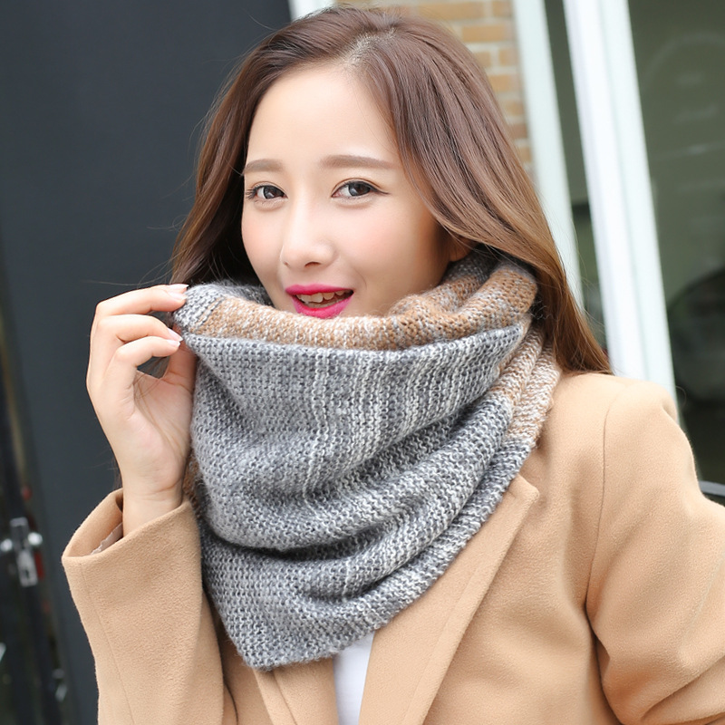 Tęczowe dzianinowe szaliki nie – Infinity Scarf Knit recenzja i cena