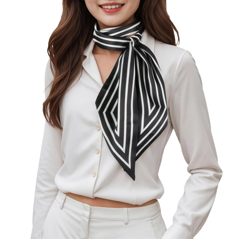 Moda Paski Wstążka do włosów S – Silk Tie Striped recenzja i cena