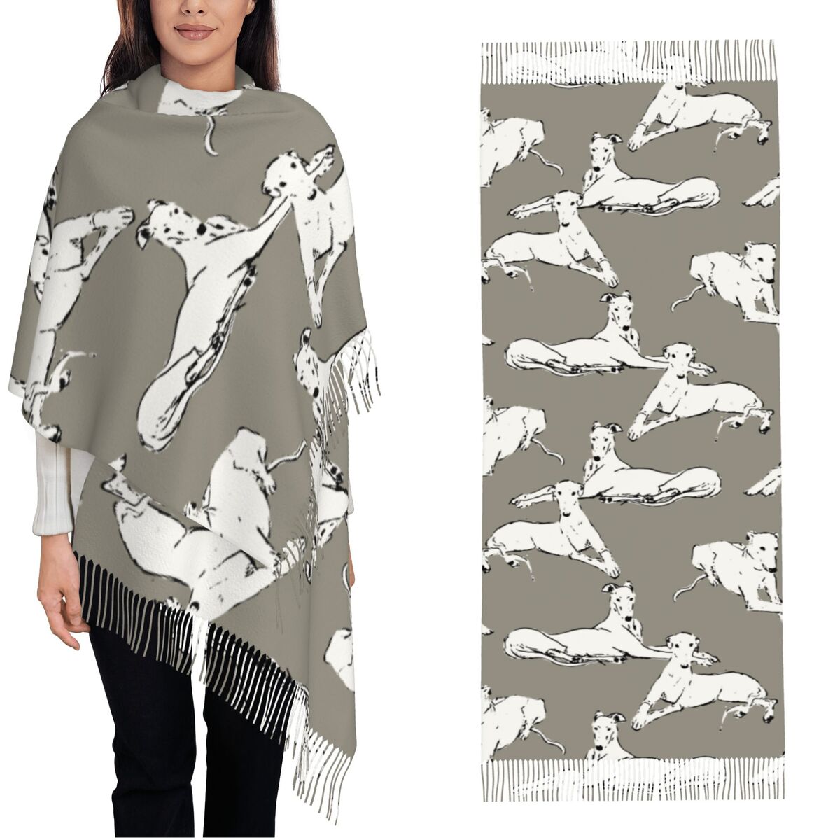Relaksujący szalik z chartem g – Pashmina Wrap Large recenzja i cena