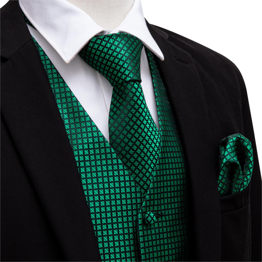 Zielony garnitur kamizelka męż – Silk Tie Striped recenzja i cena