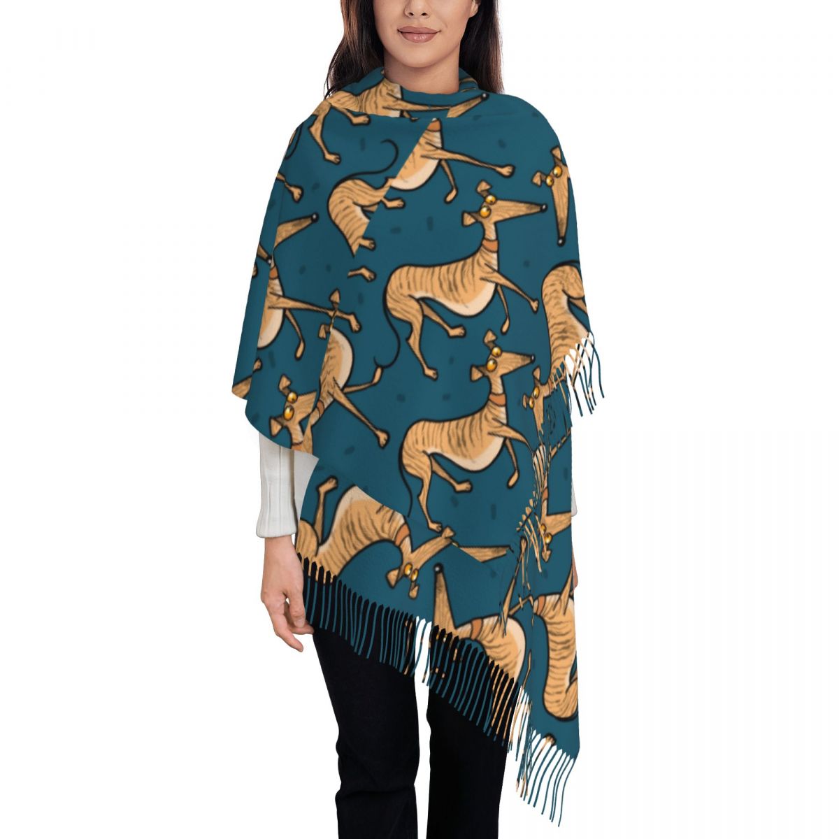 Szaliki damskie z motywem psów – Pashmina Wrap Large recenzja i cena