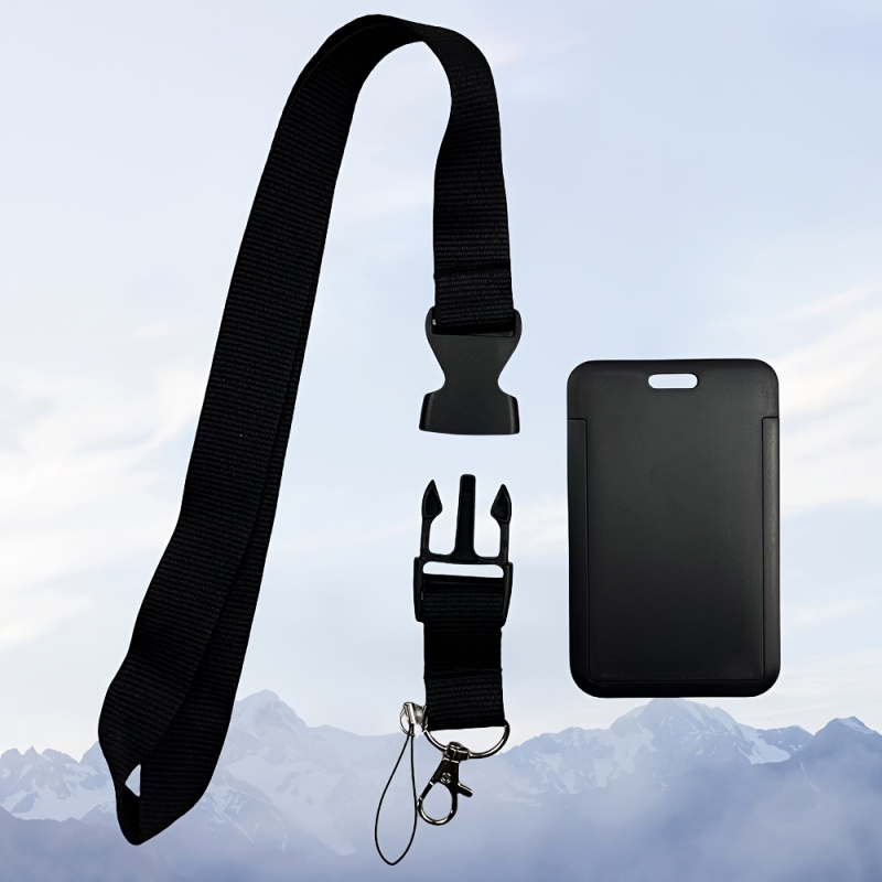 Czarny zestaw smyczy na szyję  – Lanyard Badge Holder recenzja i cena