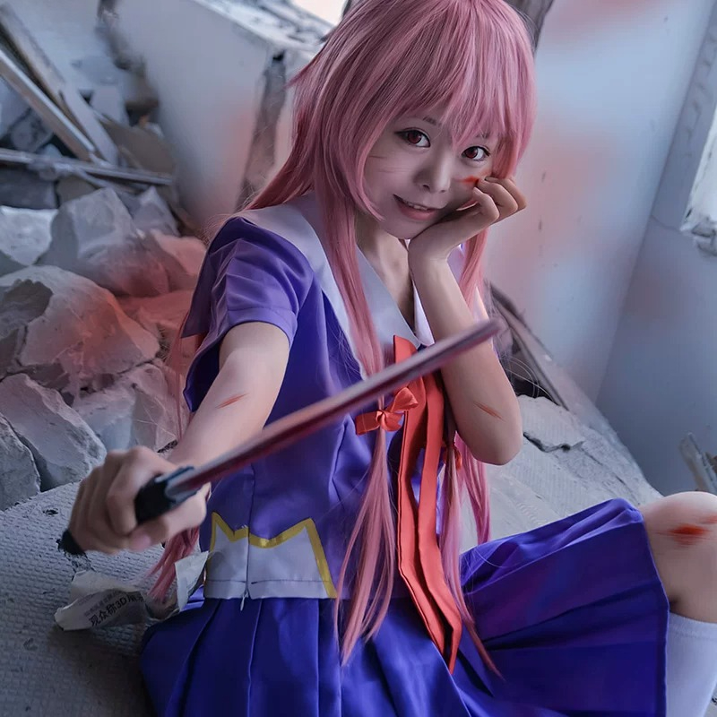 Kostium Cosplay Yuno Gasai Fut – Bow Tie Pre Tied recenzja i cena