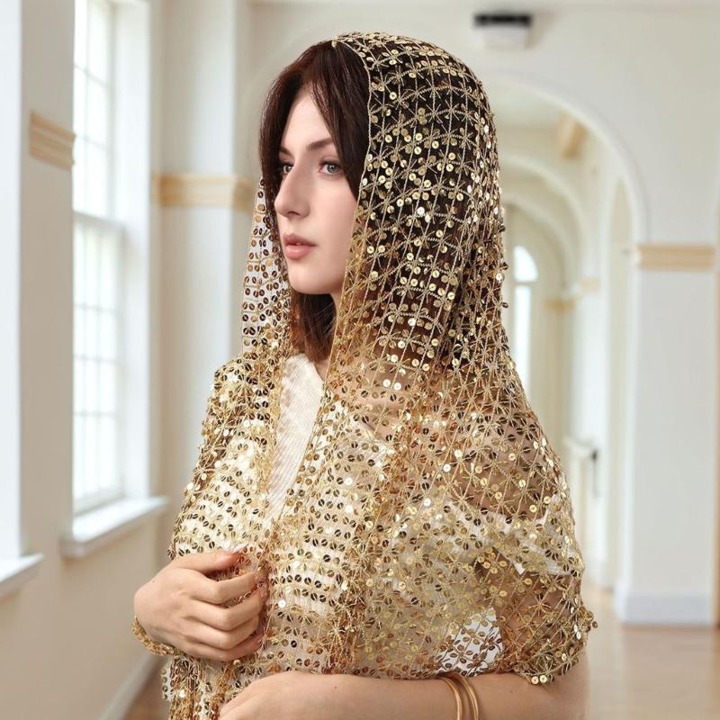 Y3NE zdobione cekinami szal śl – Stole Wedding Shawl recenzja i cena