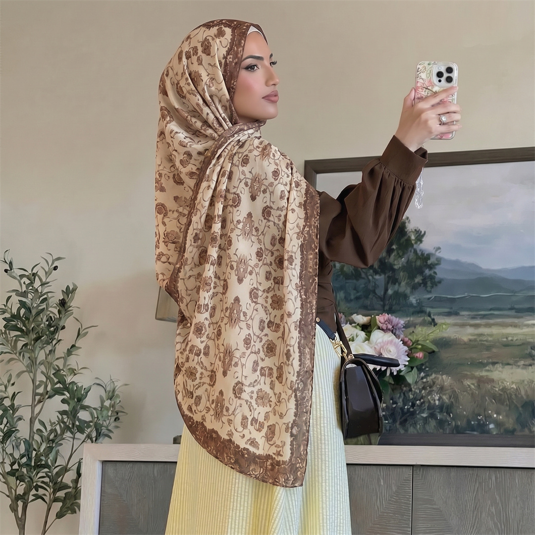Hidżab w stylu vintage z kwiat – Head Wrap Turban recenzja i cena