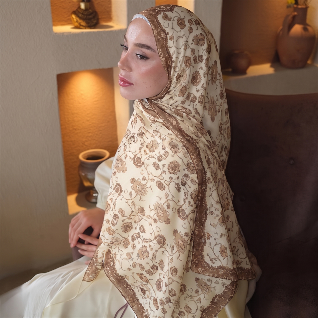 Hidżab w stylu vintage z kwiat – Head Wrap Turban recenzja i cena